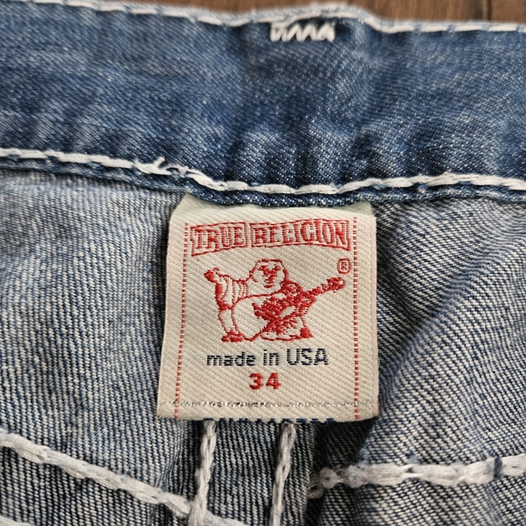 Vintage True Religion Billy Super T Jeans Mens 34 Faded Made In USA - Picture 7 of 7